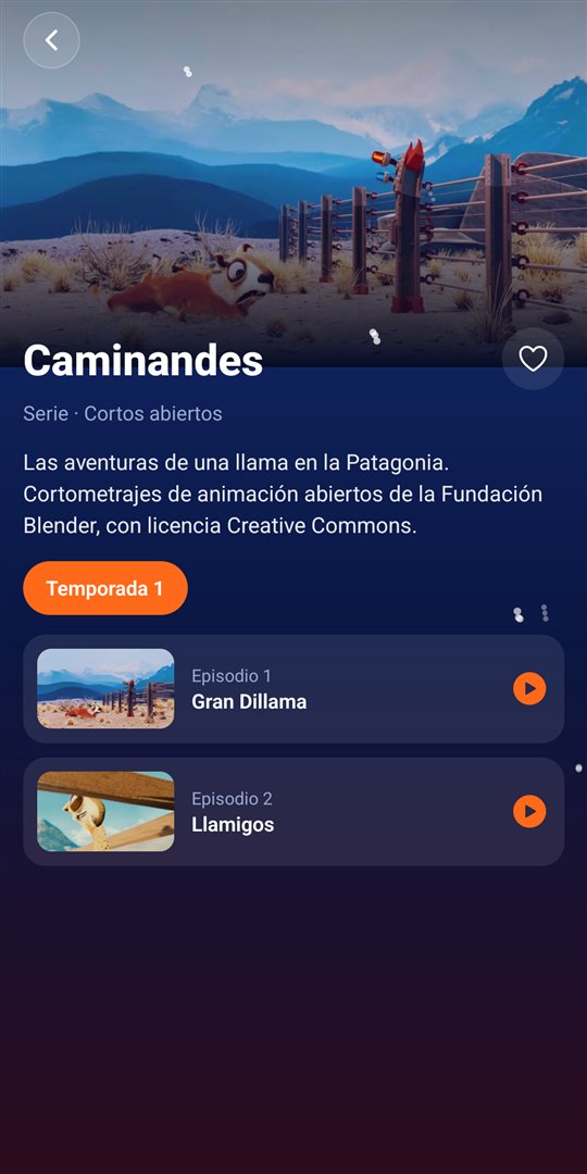 Detalle de una serie con sinopsis, temporada y episodios.